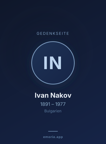 Gedenkportrait von Ivan Nakov
