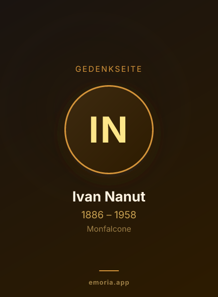 Gedenkportrait von Ivan Nanut