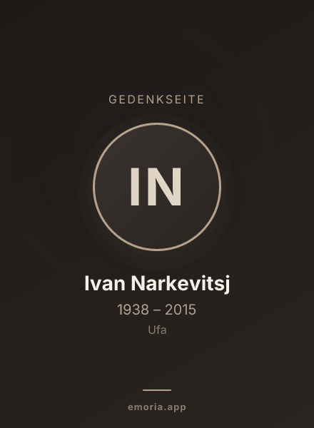 Gedenkportrait von Ivan Narkevitsj