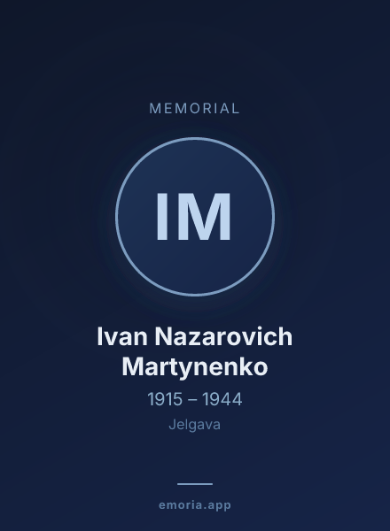 Memorial portrait of Ivan Nazarovich Martynenko