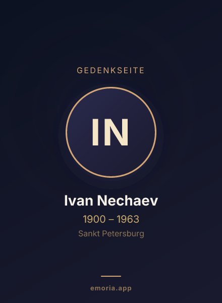 Gedenkportrait von Ivan Nechaev