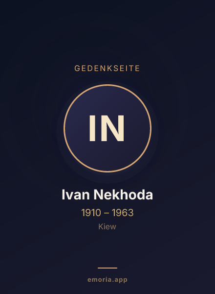 Gedenkportrait von Ivan Nekhoda