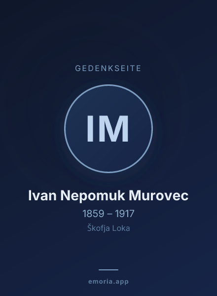 Gedenkportrait von Ivan Nepomuk Murovec