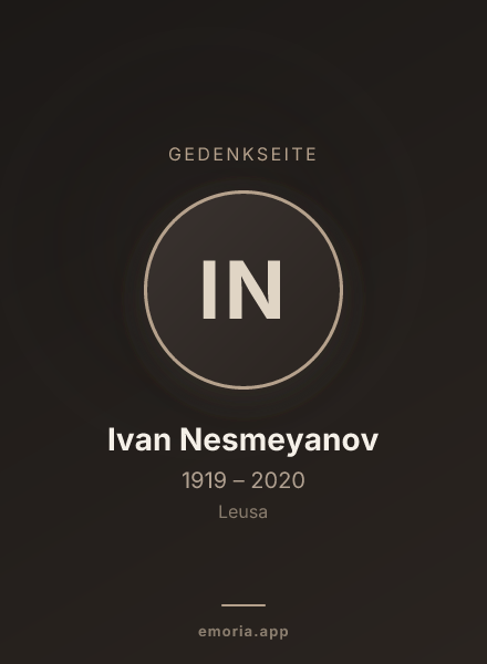 Gedenkportrait von Ivan Nesmeyanov