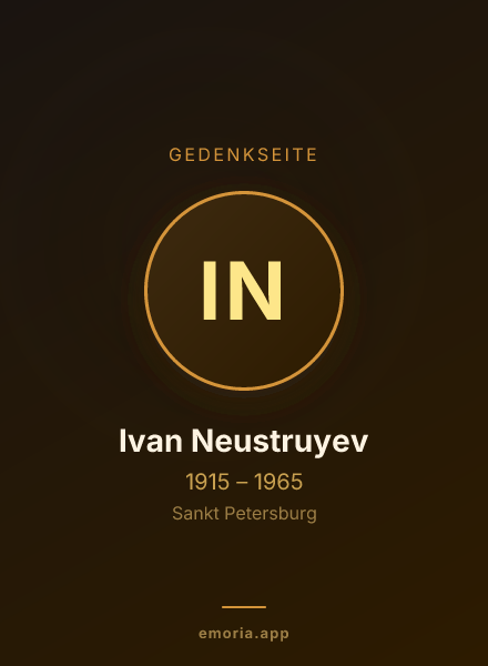 Gedenkportrait von Ivan Neustruyev