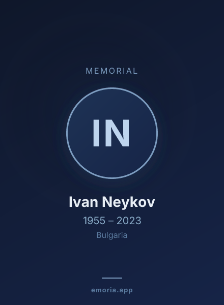 Memorial portrait of Ivan Neykov