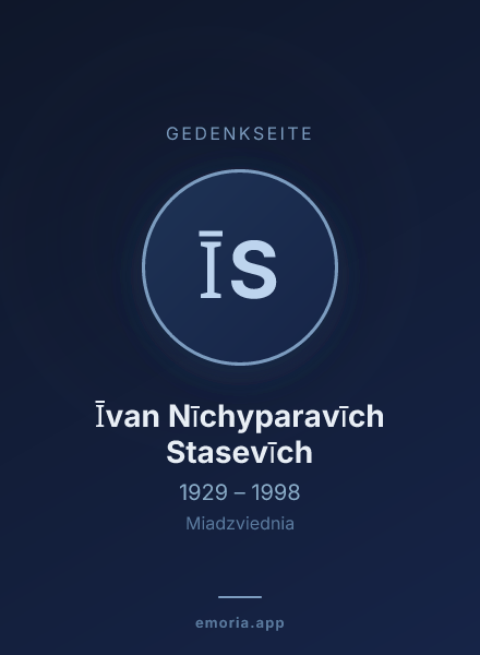 Gedenkportrait von Īvan Nīchyparavīch Stasevīch