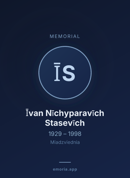 Memorial portrait of Īvan Nīchyparavīch Stasevīch