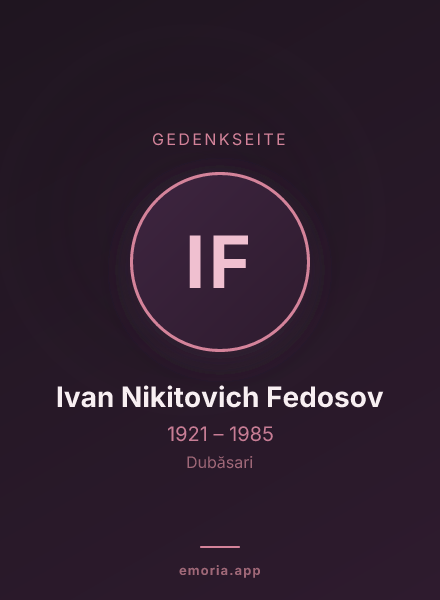 Gedenkportrait von Ivan Nikitovich Fedosov