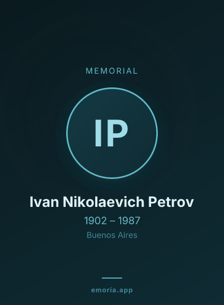 Memorial portrait of Ivan Nikolaevich Petrov