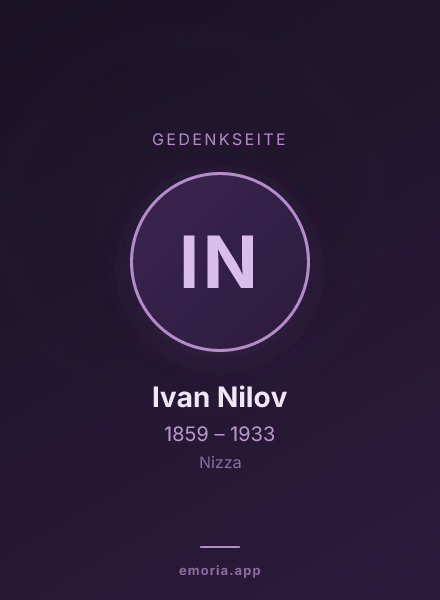 Gedenkportrait von Ivan Nilov
