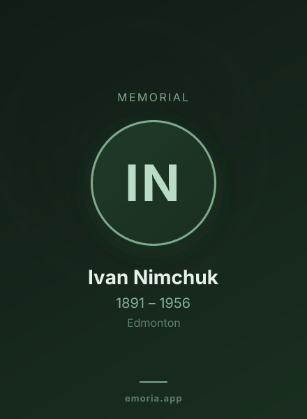 Memorial portrait of Ivan Nimchuk