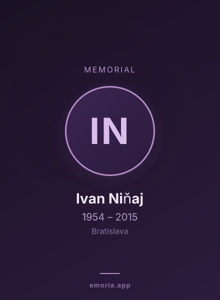 Memorial portrait of Ivan Niňaj