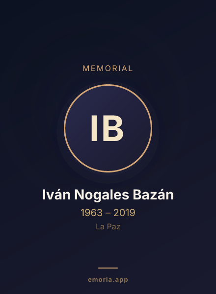 Memorial portrait of Iván Nogales Bazán