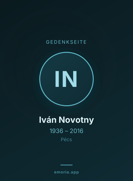 Gedenkportrait von Iván Novotny