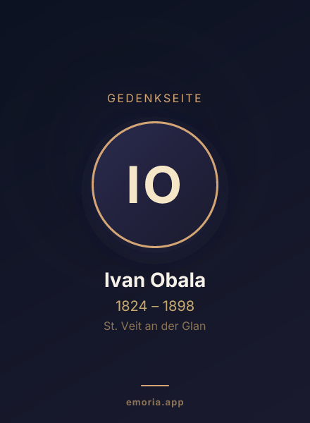 Gedenkportrait von Ivan Obala