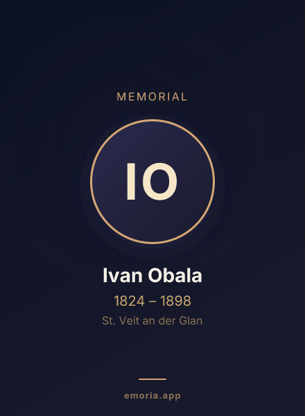 Memorial portrait of Ivan Obala