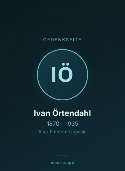 Gedenkportrait von Ivan Örtendahl