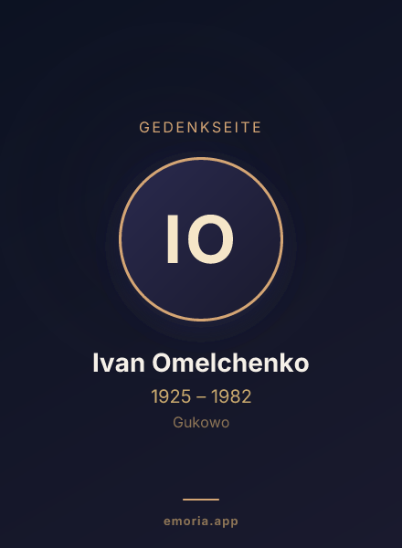 Gedenkportrait von Ivan Omelchenko