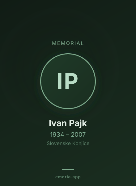 Memorial portrait of Ivan Pajk