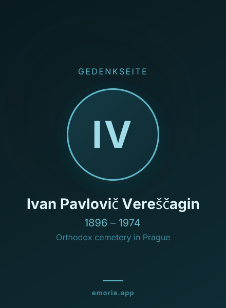 Gedenkportrait von Ivan Pavlovič Vereščagin