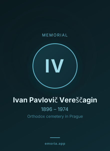 Memorial portrait of Ivan Pavlovič Vereščagin