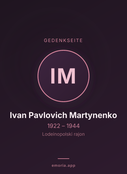Gedenkportrait von Ivan Pavlovich Martynenko