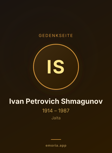 Gedenkportrait von Ivan Petrovich Shmagunov