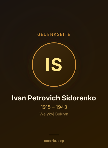 Gedenkportrait von Ivan Petrovich Sidorenko