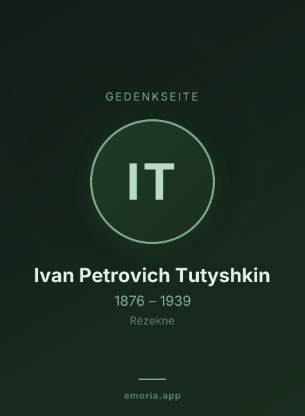 Gedenkportrait von Ivan Petrovich Tutyshkin