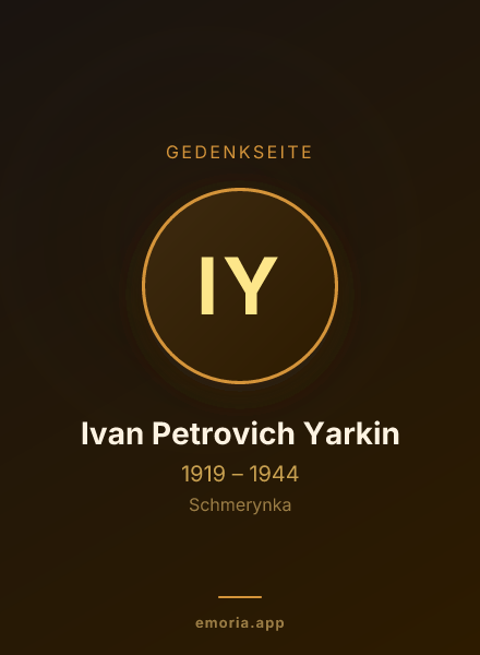 Gedenkportrait von Ivan Petrovich Yarkin