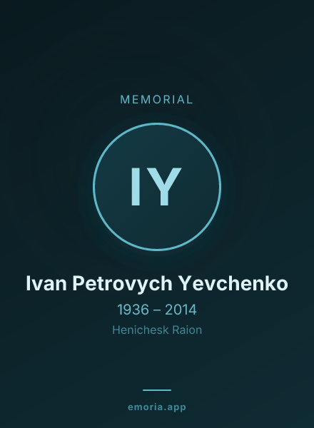 Memorial portrait of Ivan Petrovych Yevchenko