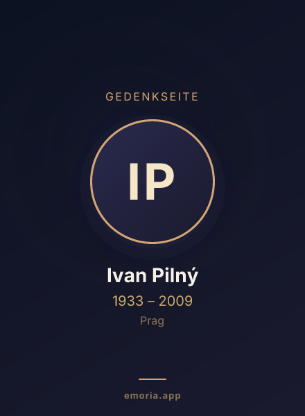 Gedenkportrait von Ivan Pilný