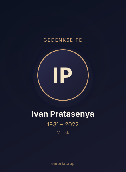 Gedenkportrait von Ivan Pratasenya