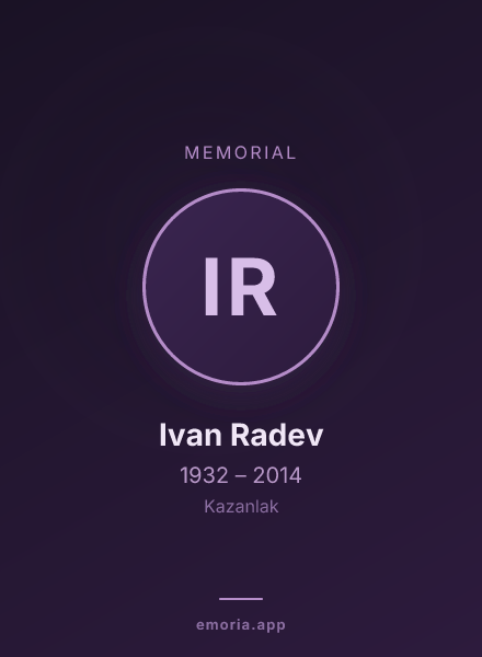 Memorial portrait of Ivan Radev