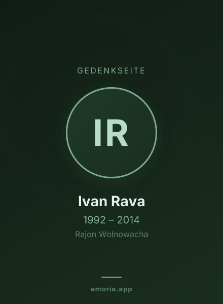 Gedenkportrait von Ivan Rava