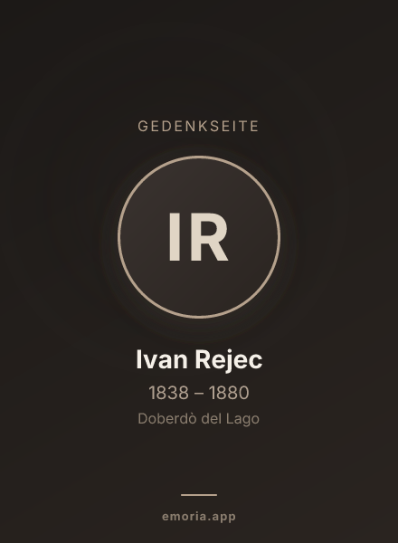 Gedenkportrait von Ivan Rejec