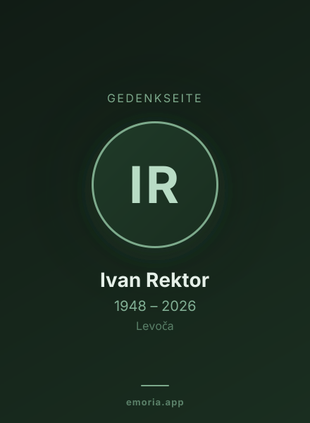 Gedenkportrait von Ivan Rektor