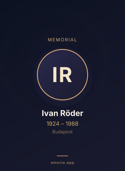 Memorial portrait of Ivan Röder