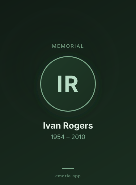 Memorial portrait of Ivan Rogers