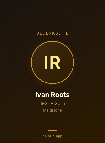 Gedenkportrait von Ivan Roots