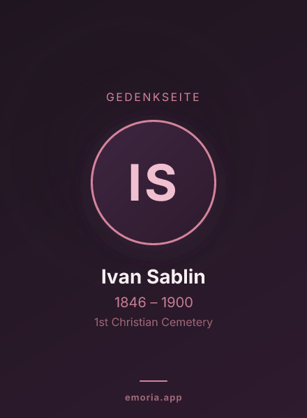 Gedenkportrait von Ivan Sablin