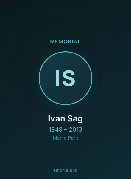 Memorial portrait of Ivan Sag