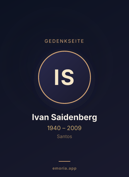 Gedenkportrait von Ivan Saidenberg