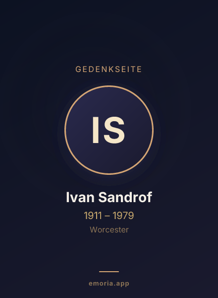 Gedenkportrait von Ivan Sandrof