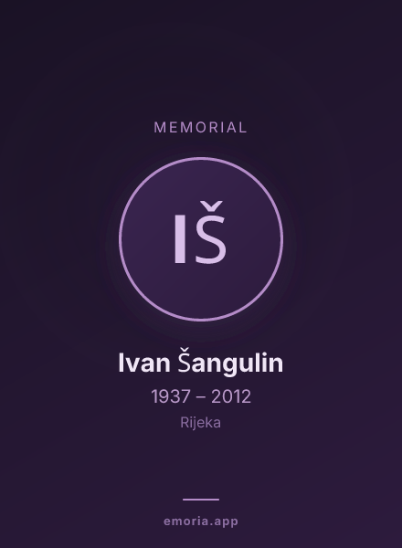 Memorial portrait of Ivan Šangulin
