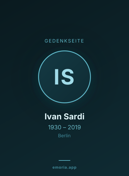 Gedenkportrait von Ivan Sardi