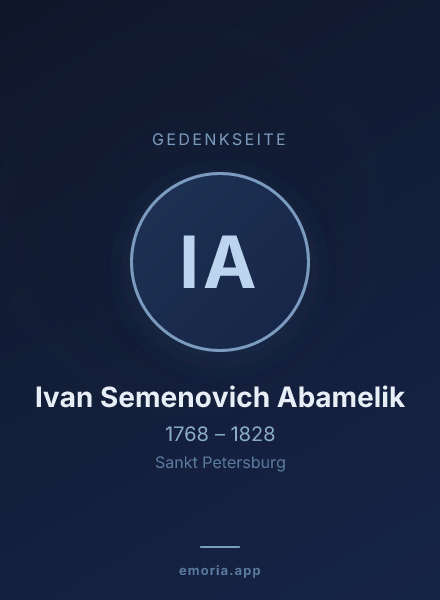Gedenkportrait von Ivan Semenovich Abamelik