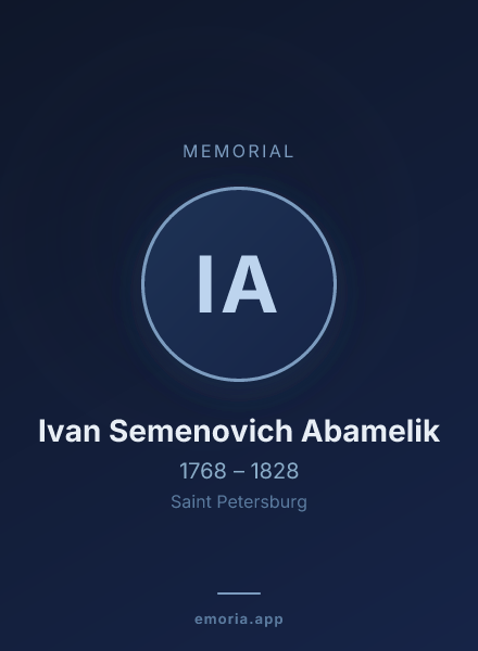Memorial portrait of Ivan Semenovich Abamelik