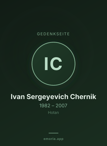 Gedenkportrait von Ivan Sergeyevich Chernik